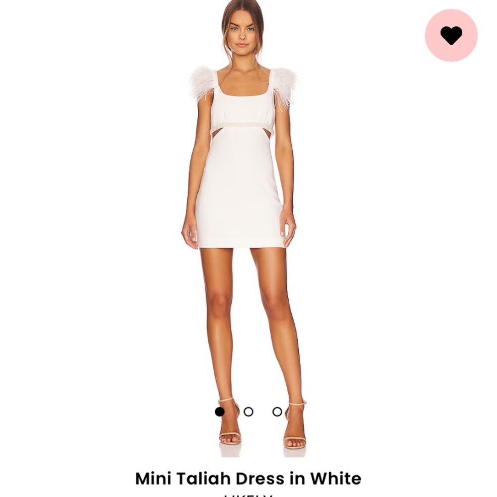 NWOT Mini Taliah Dress in White size small
